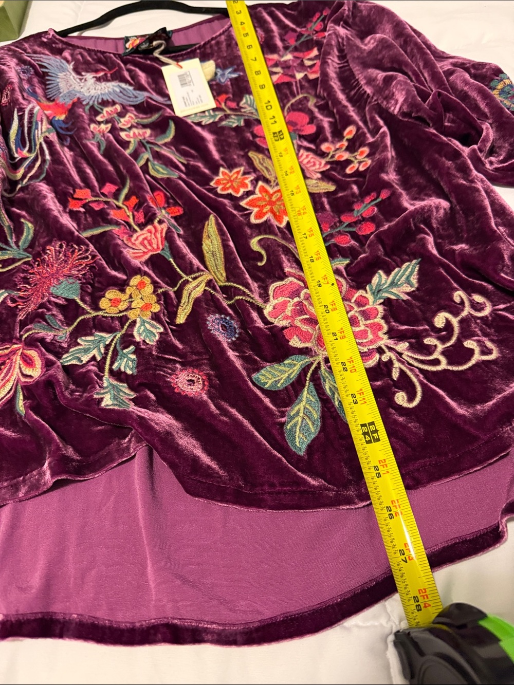 Johnny Was Boatneck Nikkola Velvet Blouse - Picture 12 of 16